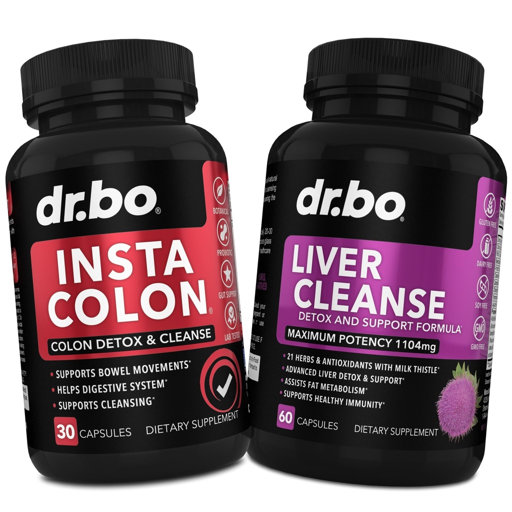 Colon Cleanser Detox & Liver Cleanse - 15 dagers Colon Cleanse Piller & Liver Detox støtte Supplement Melk Thistle Dandelion - Bowell Movement Supplements for intestinal Mage Bloating Gut Body Flush