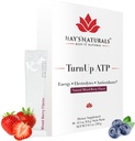Hay's Naturals Turn Up ATP - 30 Packets ® Sugar-fri energi drikke blanding, ren ATP, B-vitaminer, Electrolytes & Purenergi ® 5g Carb ® Muskelgjenvinning ® Blandet Berry Flavor