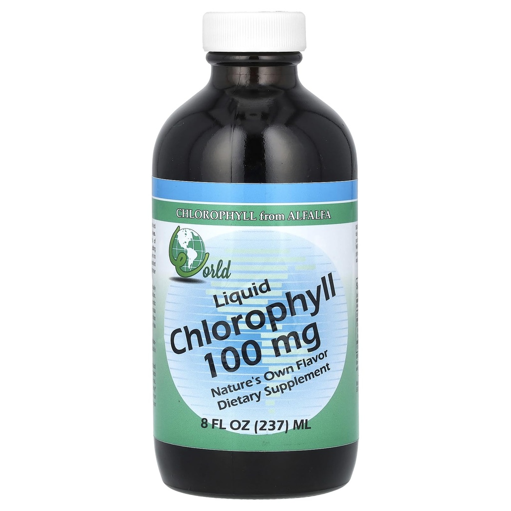 World Organic - Klorofyll flytende 100 mg, 8 oz flytende