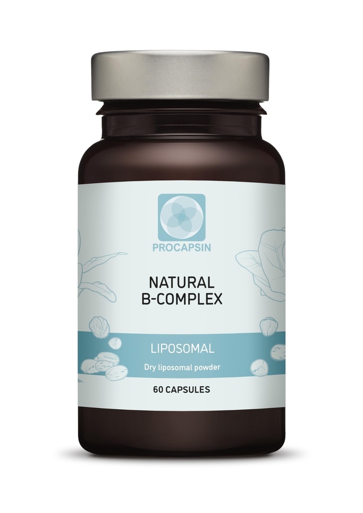 Naturlig Liposomal B komplekse kapsler med alle 6 viktige B-vitaminer (60)