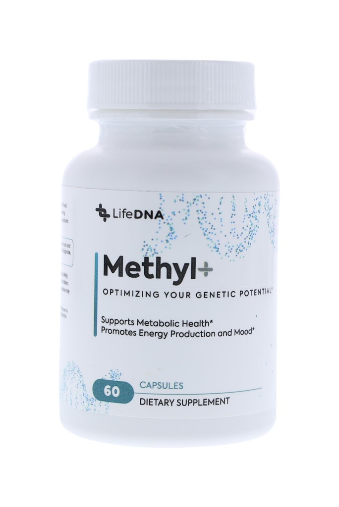 LIFEDNA Metyl + metylfolat - metylert folat multivitaminkompleks med TMG optimalisert homocystein, hjerne, kardiovaskulær og nevrotransmitter støtte