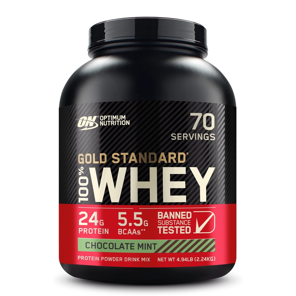Optimum Nutrition Gold Standard ® 100% Whey, Sjokolade Mint, 4,94 lb (2,24 kg)