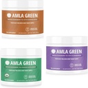 Amla Powder, Grønn Te Supermat Supplement med Pumpkin Spice & Indisk Goosebær & Elderberry, Organisk, Vegansk, 30 Serveringer