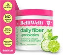 Belli Welli Fiber Supplement for kvinner og menn – Premium Daily Fiber pulver fra organisk akacia med lagt til kollagen, elektrolyter og probiotika – Ingen Bloat, Helse og Gut Helsestøtte (Cucumber)