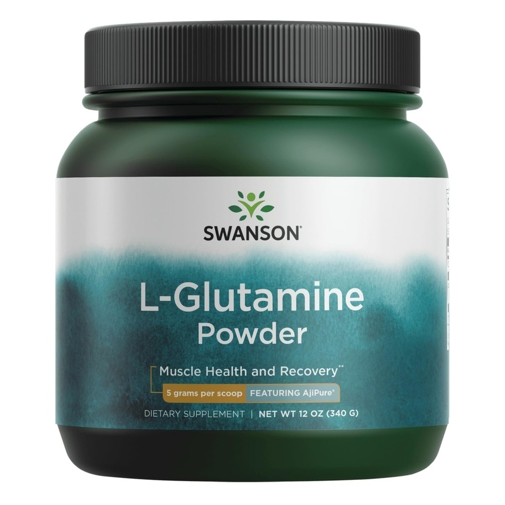 Swanson Aminosyre Ajipure L-Glutamin pulver 12 Ounce (340 g) Pwdr