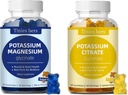 Kalium Citrat Gummier og Kalium Magnesium Glycinat Gummier for voksne og barn, sukkerfri gummi