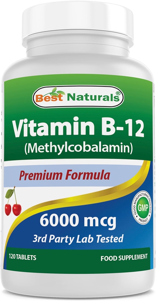 Best Naturals Vitamin B12 6000 mcg 120 tabletter