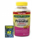 Spring Valley Voksen Prenatal Helse Multivitamin DHA & Folsyre, Frukt, 190 Gummies + Bedre veiledning Vitaminer Kosttilskudd Bok