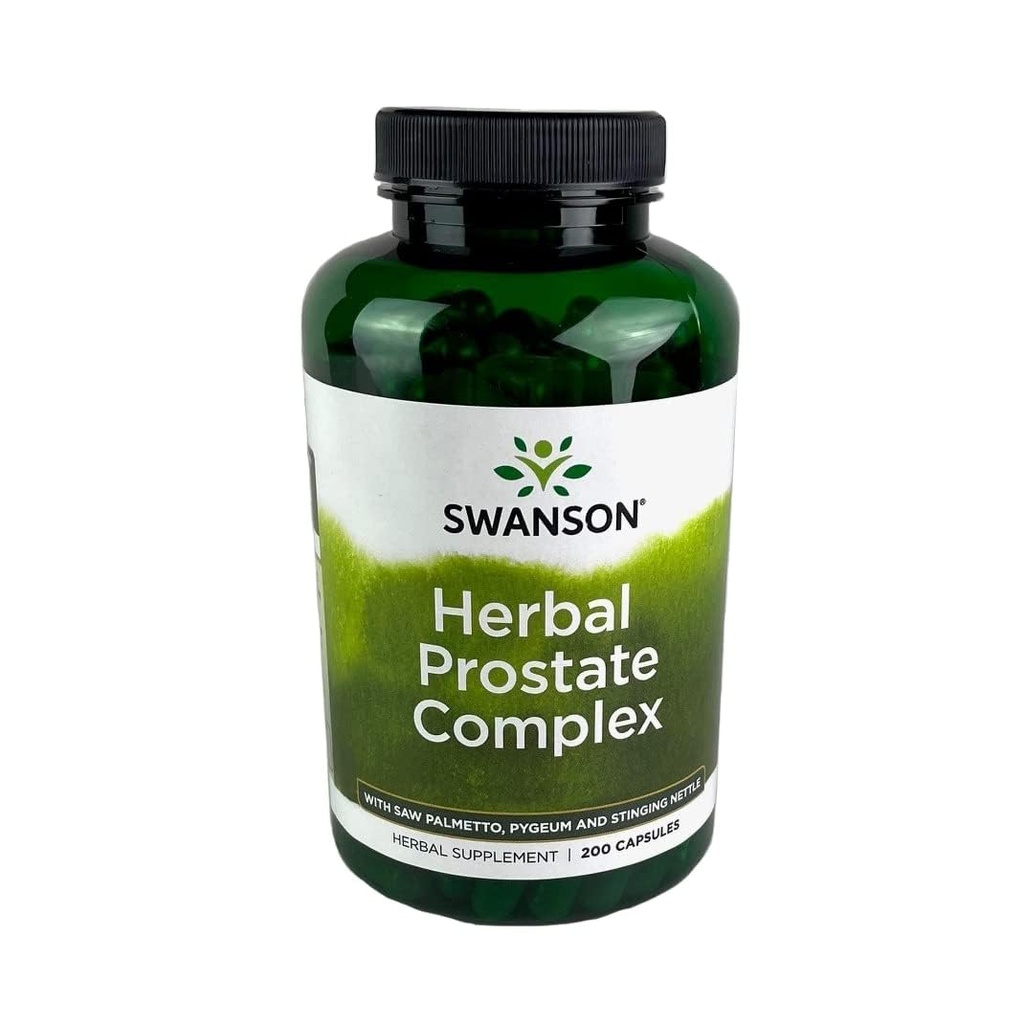 Swanson Herbal Prostate Complex - Menns Supplement - Funksjoner Pygeum, så Palmetto & Stinging Nettle - (200 Kapsler)