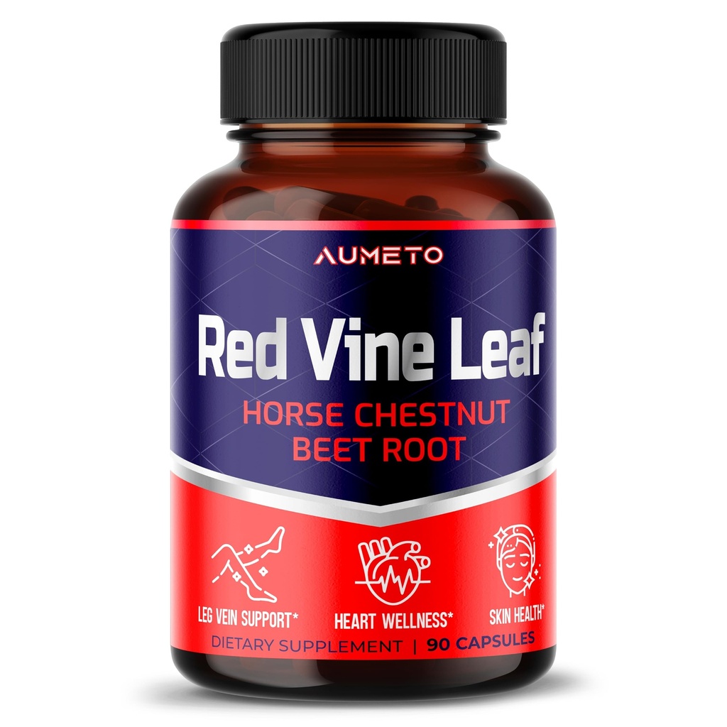 Red Vine Leaf Supplement med hesten kastanje, birot, Ginger - naturlig støtte for ven styrke og sirkulasjon velvære-laget i USA (90 greve (pakke med 1))