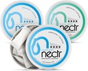 Nectr Energi Nootropic Pouches Mint Mix - Koffein Pouches med Cognizin Citicolin. 3 Flavors: Mild og frisk mynte, og Glacial Green. Sukker-fri, nikotinfri rolig fokus og energi Supplement