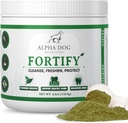 Hunde tannrengjøring pulver - Fortify tannpulver for hunder - Plaque Remover og Freshens dårlig puste med friske grønne kosttilskudd - Inneholder Kelp, probiotika og andre tann rengjøring ingredienser