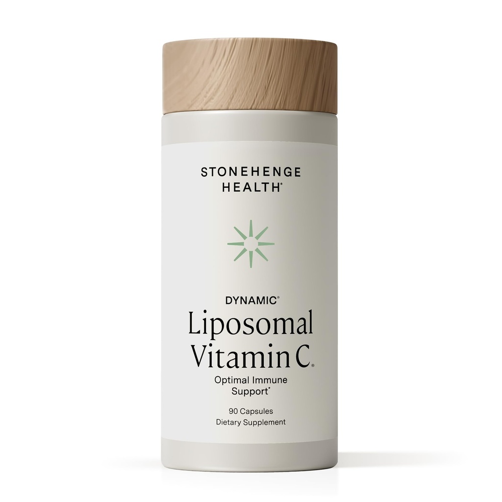 Stonehenge Helse Dynamisk Liposomal Vitamin C 1500mg - 90 Kapsler - Avansert Formula - Fosfolipider fra ikke-GMO Solflower, støtter Sunn Immune System, Collagen Syntese & Hjerne Helse