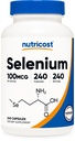 Nutricost Selenium Supplement 100mcg, 240 kapsler, vegetarisk, glutenfri og ikke-GMO