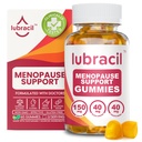 Lubracil Menopause Gummies for kvinner - Menopausale kosttilskudd for varme blits, nattesvitser, Mood Swings og Hormonal Balance - daglige vitaminer med svart cohosh & Ashwagandha - 60 gummier (pakke av 1)
