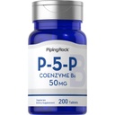 Piping Rock P5P Vitamin B6 | 50mg | 200 tabletter | Pyridoksal 5-fosfat Supplement | Vegetarisk, ikke-GMO, Glutenfri