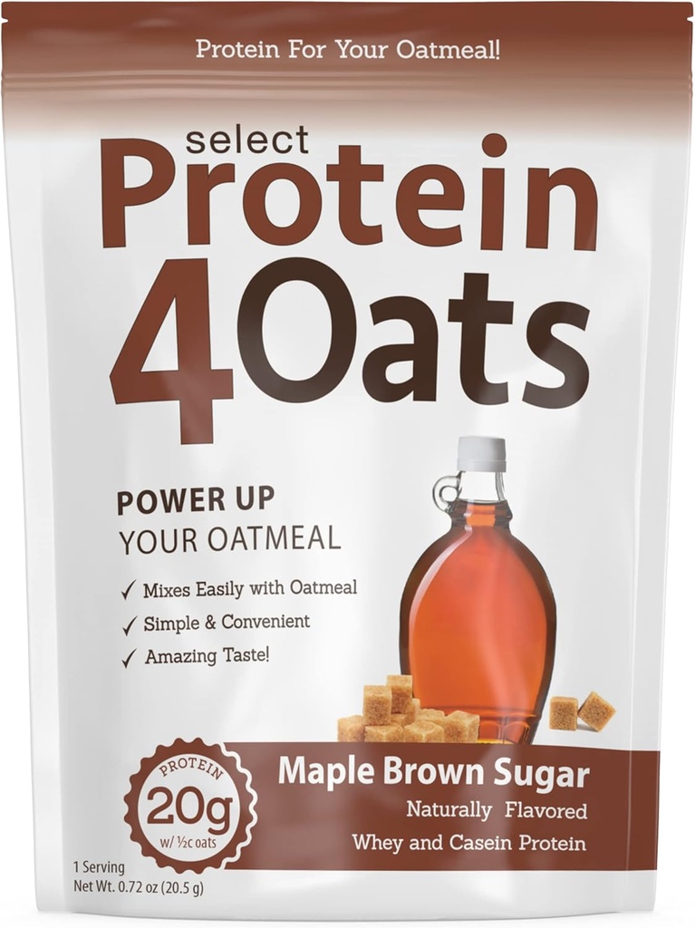 PEScience Protein4Oats, Powder å lage Amazing Tasting Protein havregryn, med Whey og Casein, Glutenfri, Maple Brun Sukker, 12 Serveringer