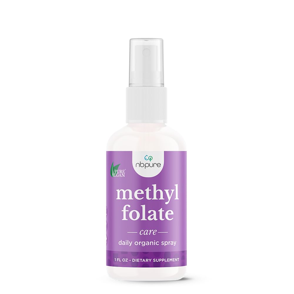 nbpure Metylfolat vitamin B9 Spray Supplement, flytende folsyre Spray, 1 oz