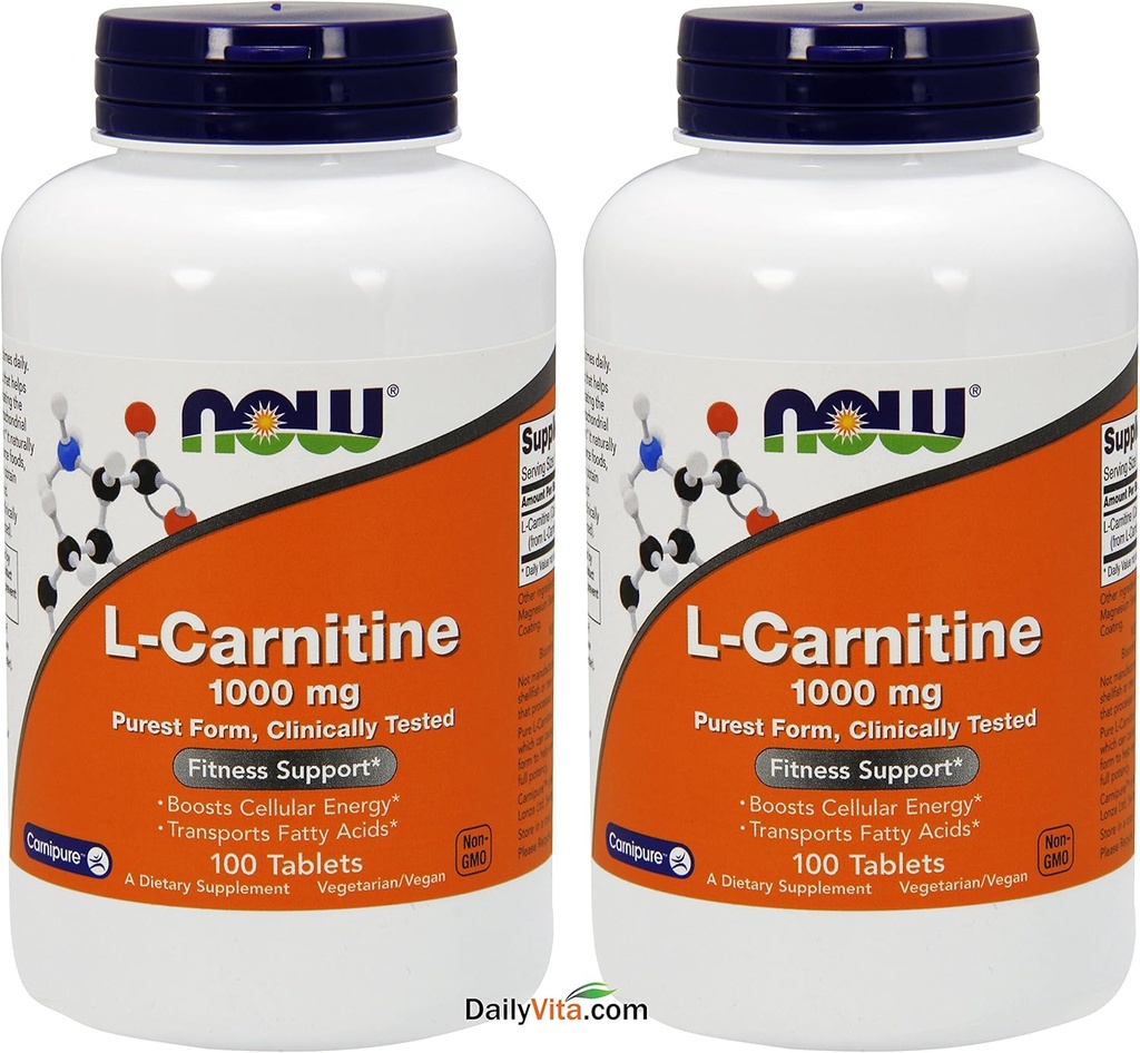 NU Mat L-karnitin Tartrat 1000 mg, 100 tabletter (pakke med 2)