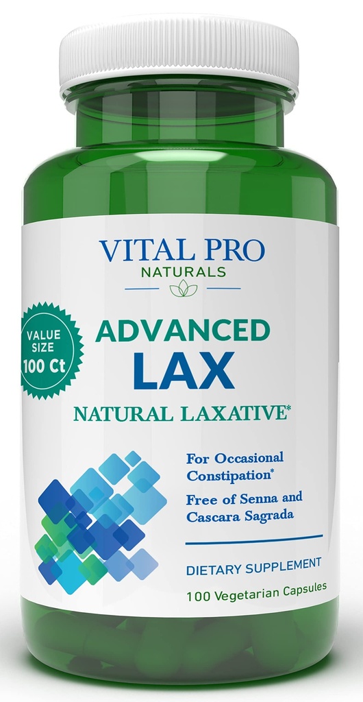Vital Pro Naturals - Advanced Lax Natural Laxative Formula 100 Kapsler