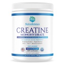 NutraScience Kreatin Monohydrat pulver med BioPerine, støtter lean muskelvekst og gjenoppretting, 60 serveringer, 5000 mg per servering, ikke-flavorert, GMP sertifisert, Vegansk vennlig, ikke GMO