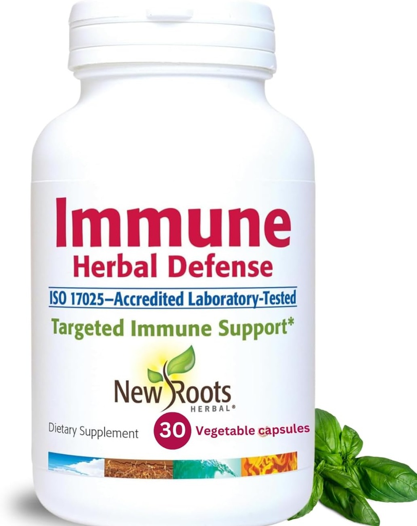 Immun Herbal Defense Supplement (200 mg) med Reishi Mushroom, Astragalus Andrograf, Multi Herbal Extract med Elderberry, Echinacea (30 kapsler)