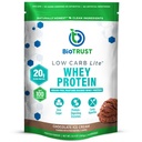 BioTrust Low Carb Lite, 20 Gras Grass-Fed Whey Protein Isolat, 100 kalorier, ProHydrolase Digestive Enzymer, Ikke-GMO, fri fra soya og gluten, rBGH-fri (14 serveringer) (Chokolate Ice Cream)