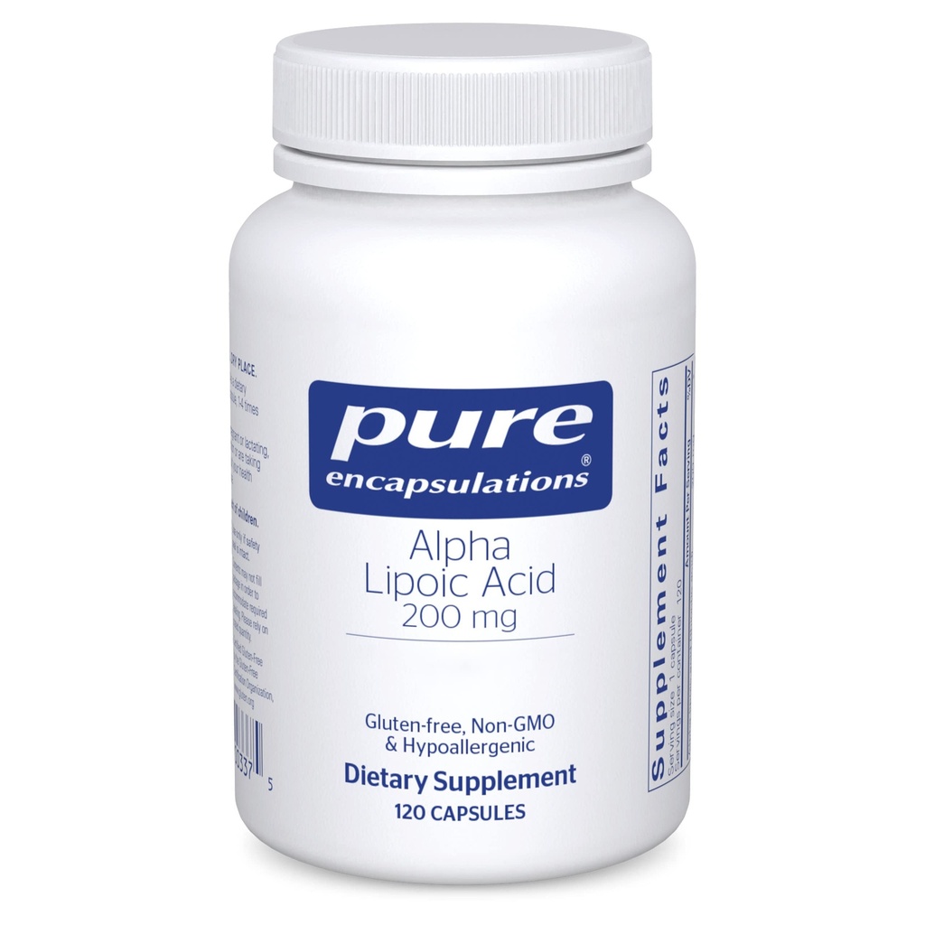 Ren innkapslinger Alpha Lipoic Acid 200 mg - 200 mg ALA - Liver & Antioksidant støtte * - for Nerve Helse & Karbometabolisme - Vegan & Ikke-GMO Supplement - 120 kapsler