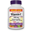 Webber Naturals Vitamin C Kalsium Ascorbate 1000 mg · Magevennlig, 120 kapsler