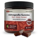 KSM-66 Ashwagandha Gummies - 600 mg organisk rotekstrakt per servering - Delicious Natural Apple-Berry Flavor | støtter avslapning, fokus og energi (60 gummies)