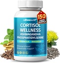CORTISOL wellness Ashwagandha 14-i-1 Naturlig blanding med fosfatidyserin Magnolia Rhodiola St. John's Wort Peppermynt Bacopa - 150 greve - laget og testet i USA
