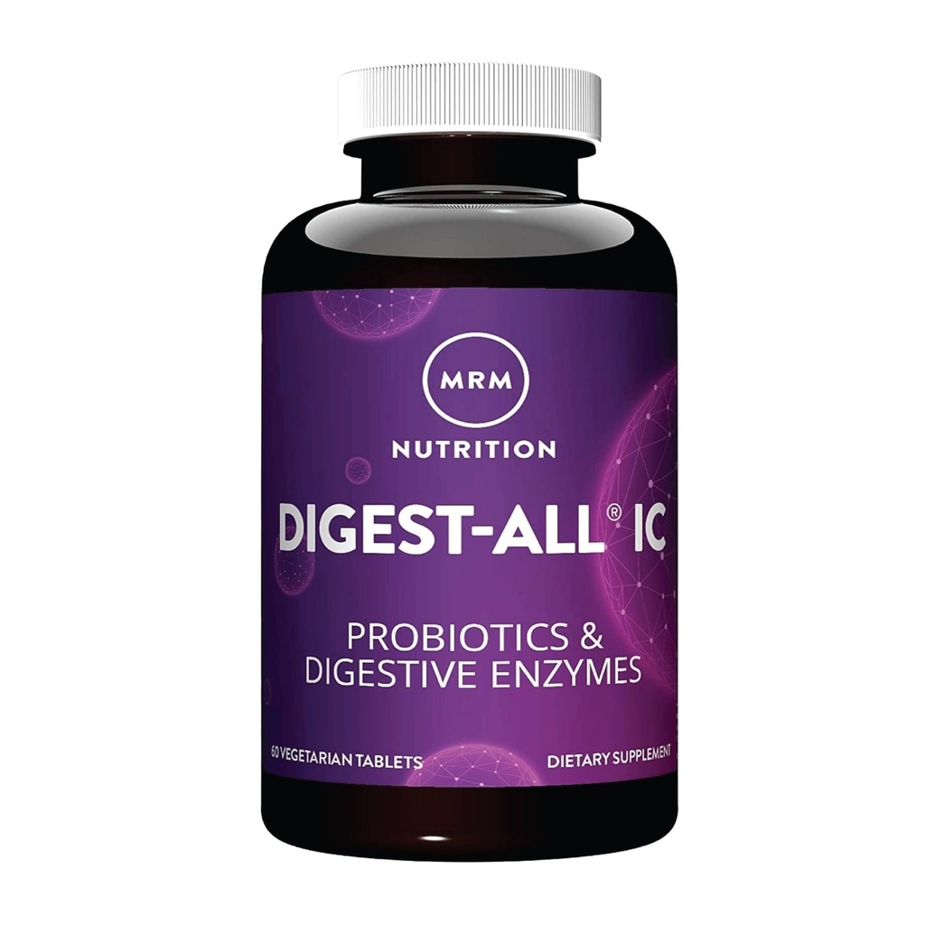 MRM Nutrition Digest-All ® IC Probiotika & Digestive Enzymer | Forbedret Digestion og Absorpsjon | Sunn Digestion | Kan hjelpe med bloating og gass | Glutenfri | 30 Services