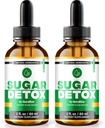 NutraRize (2-pakke) sukker detox dråper, sukker detox dråper, 21-dagers sukker detox utfordring, all-naturlig flytende rengjøring for nybegynnere, Premium Blood Formula Gotas anmeldelser (60 serveringer)