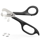 AUVON Scissors-Shaped Pill Cutter, Sharp Blade Pill Splitter for lett å dele de fleste 5-15 mm vitaminer, tabletter og medisiner i halve