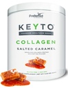 Keto Collage Protein pulver med MCT olje - keto og Paleo vennlig ren grass fed pastur hevet hydrolysert collagen peptider KEYTO saltet karamell flavor