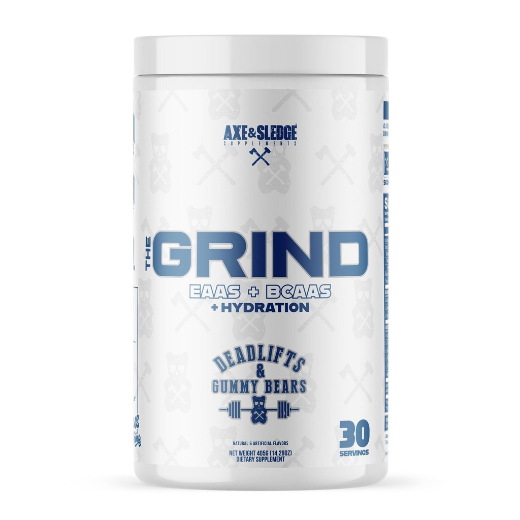 Axe & Sledge Grind Essentielle Aminosyrer |EAA & BCAA pulver |Muscle Recovery & Electrolytes for Hydration | Stimulant-fri, Vegan | 30 Serveringer, Deadlifts & Gummy Bjørne