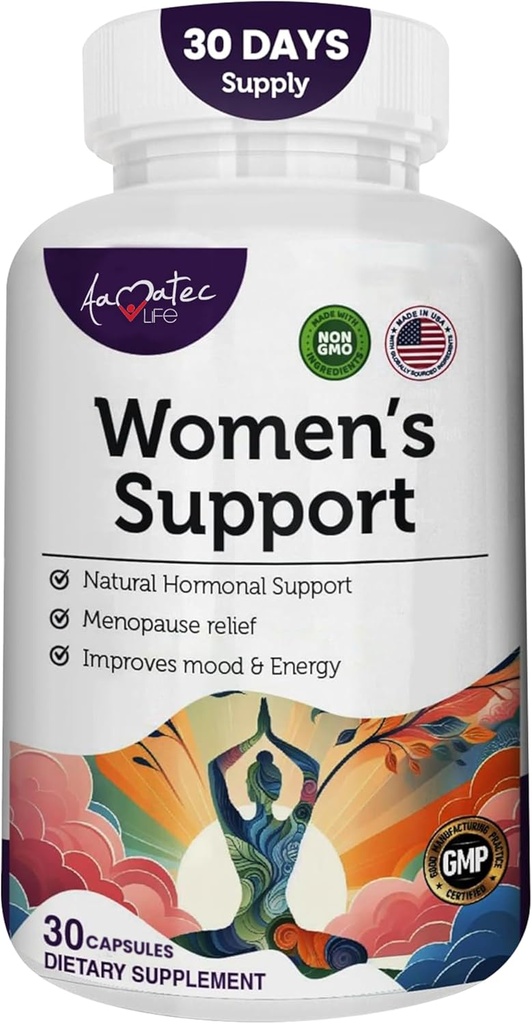 Kvinners støtte Supplement- Natural Hormone Regulation- Menopause Støtte Supplement-Estrogen Rich Supplement- aktive ingredienser piller for å hjelpe balanse hormoner ikke-GMO