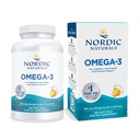 Nordic Naturals Omega-3, Lemon Flavor - 180 Soft Gels - 690 mg Omega-3 - Fiskeolje - EPA & DHA - Immunstøtte, Hjerne og hjertehelse, Optimal velvære - Ikke-GMO - 90 Serveringer