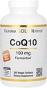 California Gold Nutrition CoQ10 100 mg, Coenzyme Q10 Ubiquinon USP, støtter Mitochondrial funksjon, 360 Veggie Softgels