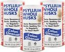 Yerba Prima Psyllium Husk, 12 Ounce (pakke med 3) - hele Husk Fiber Supplement for regelmessighet, Colon Cleansing, Naturlig støtte for Gut Helse, Ikke GMO, Glutenfri, Vegansk, Ingen søtningsmidler