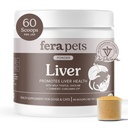 Fera Kjæledyr Liver Supplement for hunder og katter med melk Thistle, Choline & gurkemeie - organiske botaniske - forbedrer leverfunksjon, immunitet, avgifts- og metabolske funksjon - pulver - 60 Scoops