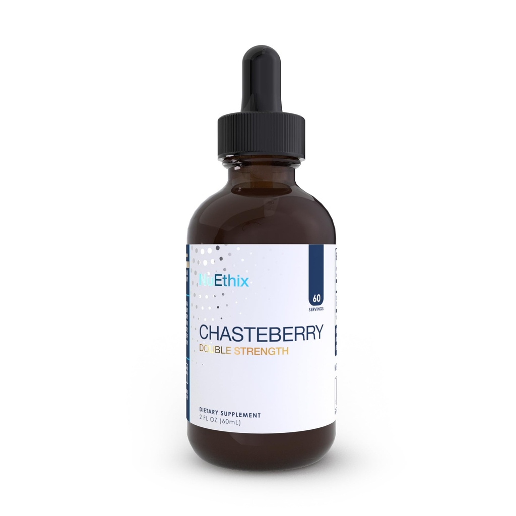 NuEthix Formuleringer Chasteberry dobbel styrke 50mg, kan hjelpe balanse østrogen dominans og kan hjelpe støtte menstruell syklus, 60 serveringer