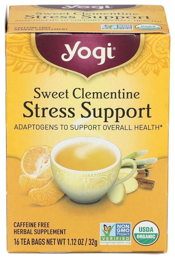 Yogi te organisk søt Clementine stress støtte supplement, 16 greve