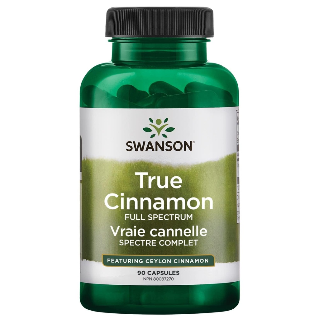 Swanson Full Spectrum Sann kanel - Herbal Supplement - (120 Kapsler, 300 mg Hver)