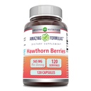Amazing Formler Hawthorn Berries Supplement | 565 Mg Per Serving | 120 kapsler | Ikke-GMO | Glutenfri | Laget i USA