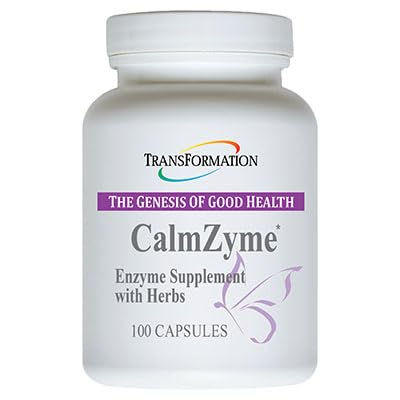 Transformasjon Genesis av god helse Enzymer CalmZyme Supplement med enzymer og herbal blanding, maksimere dialyse av næringsstoffer, produksjon av energi og hjelp i immunstøtte, 100 kapsler