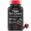 Tart Cherry Capsules (2400 MG - 120 Count) fra Montmorency Cherry Extract | gir Antioksidanter, Anthocyaniner, & Phytonutrienter | Tart Cherry for søvn og mer! | Ikke-GMO, laget i USA!