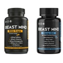 Dag & natt energi med søvnhjelp Bundle | 400mg Koffein | 600mg Ashwagandha | 200mg Lions Mane | Økt energi & fokus & Mood søvnhjelp med GABA, Valerisk rot, Kamille, Melatonin, Magnesium