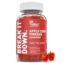 Dr. Tobias Apple Cider Vinegar Gummies med Moren, 500mg ACV per Serving, Plus Folate, B6, B12 & Iodin, støtter Digestiv helse, Gut Cleanse & Detox, Vegan, 60 Gummies