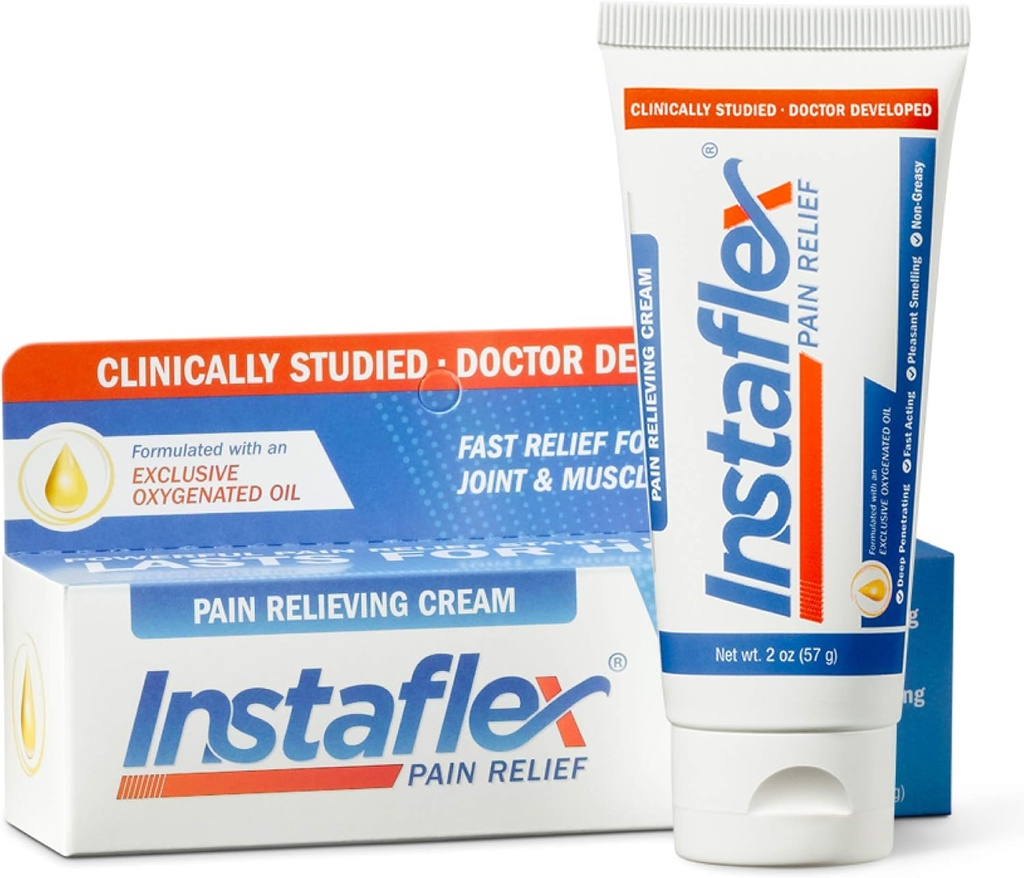 Sunn instaflex smertelindring krem leverer klinisk studert lindring fra ledbetennelse, ryggsmerter, Strains og ledd- og muskelsmerter (2 oz)